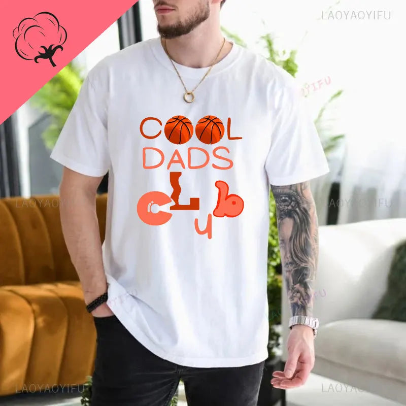 "Cool Dads Club" Printed Short Sleeve T-Shirt