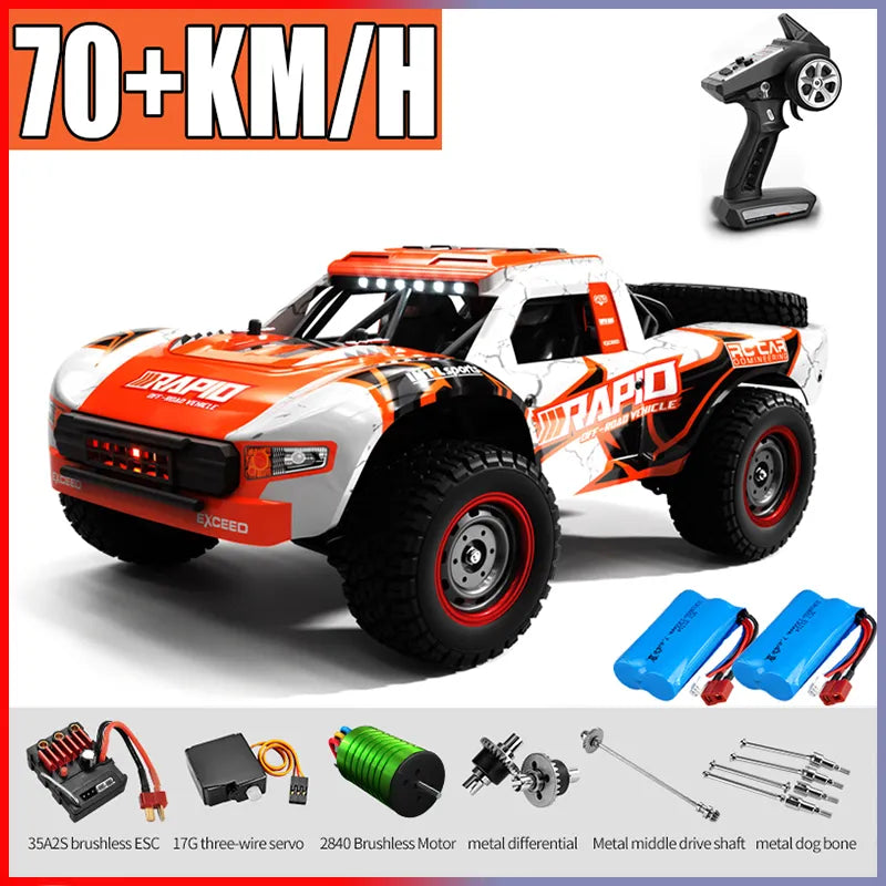 Rc Car Off Road 4x4 50km/h Or 75km/h High Speed Brushless Motor Monster Truck 1/16 Desert/Snow Racing Drift Cars Toys For Boys