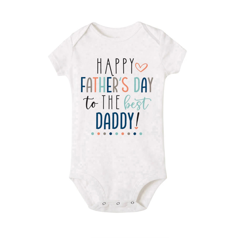 "Happy Father's Day To Best Daddy" Printed Baby Romper