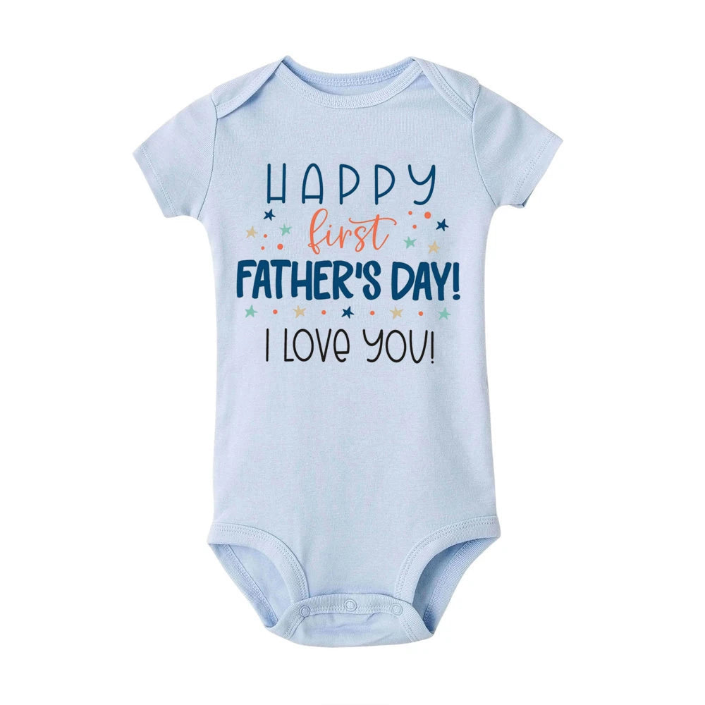 "Happy Father's Day To Best Daddy" Printed Baby Romper