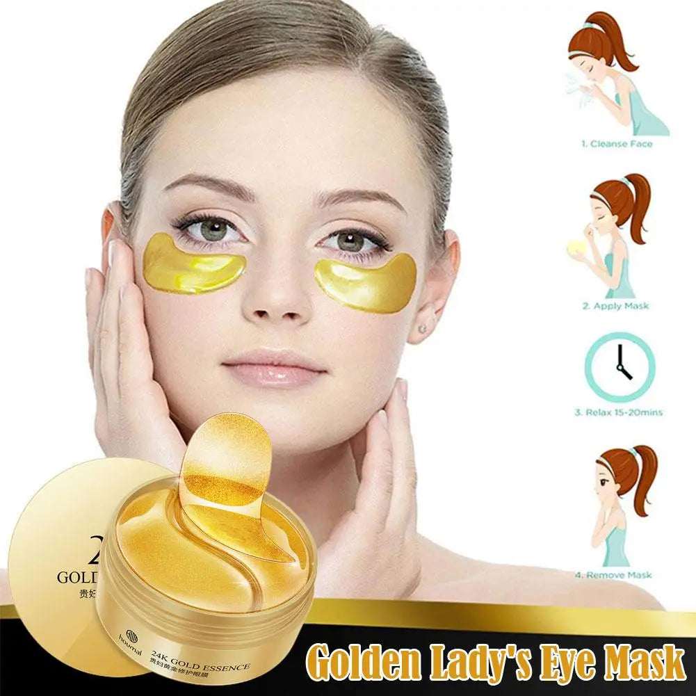 Skincare Products 24K Gold Hyaluronic Acid Eye Mask Remove Dark Eye Circles Collagen Eye Patches Korean Face Care Product