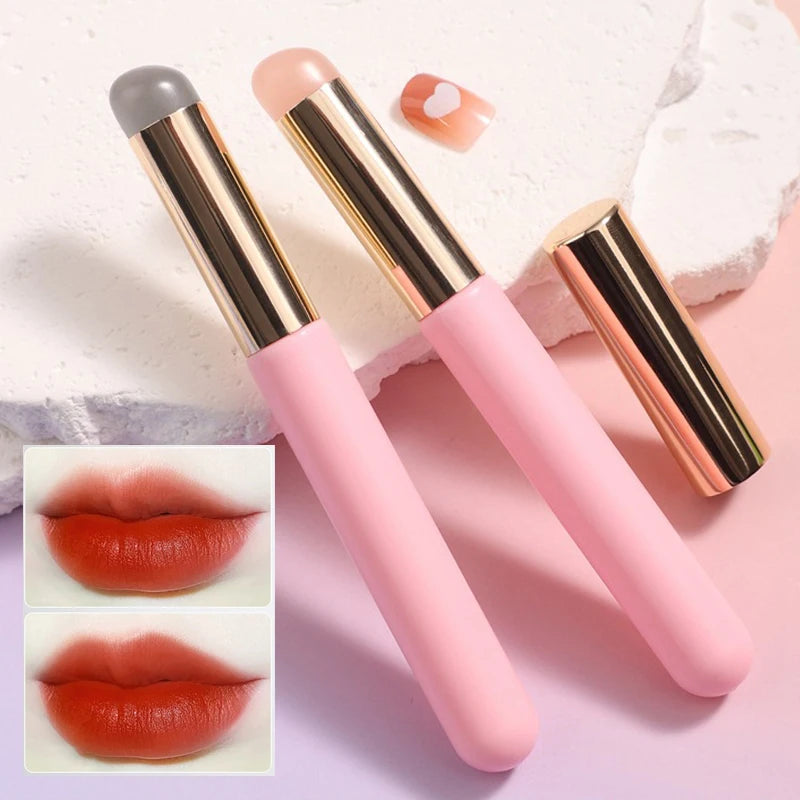 Silicone Lip Brush Angled Concealer Makeup Brush Tool Portable Round Head Like Fingertips Q Soft Lipstick Brush Concealer Brush