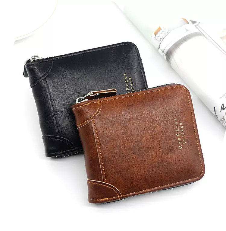 Men's Fashion Faux Leather Wallet with Card Holder