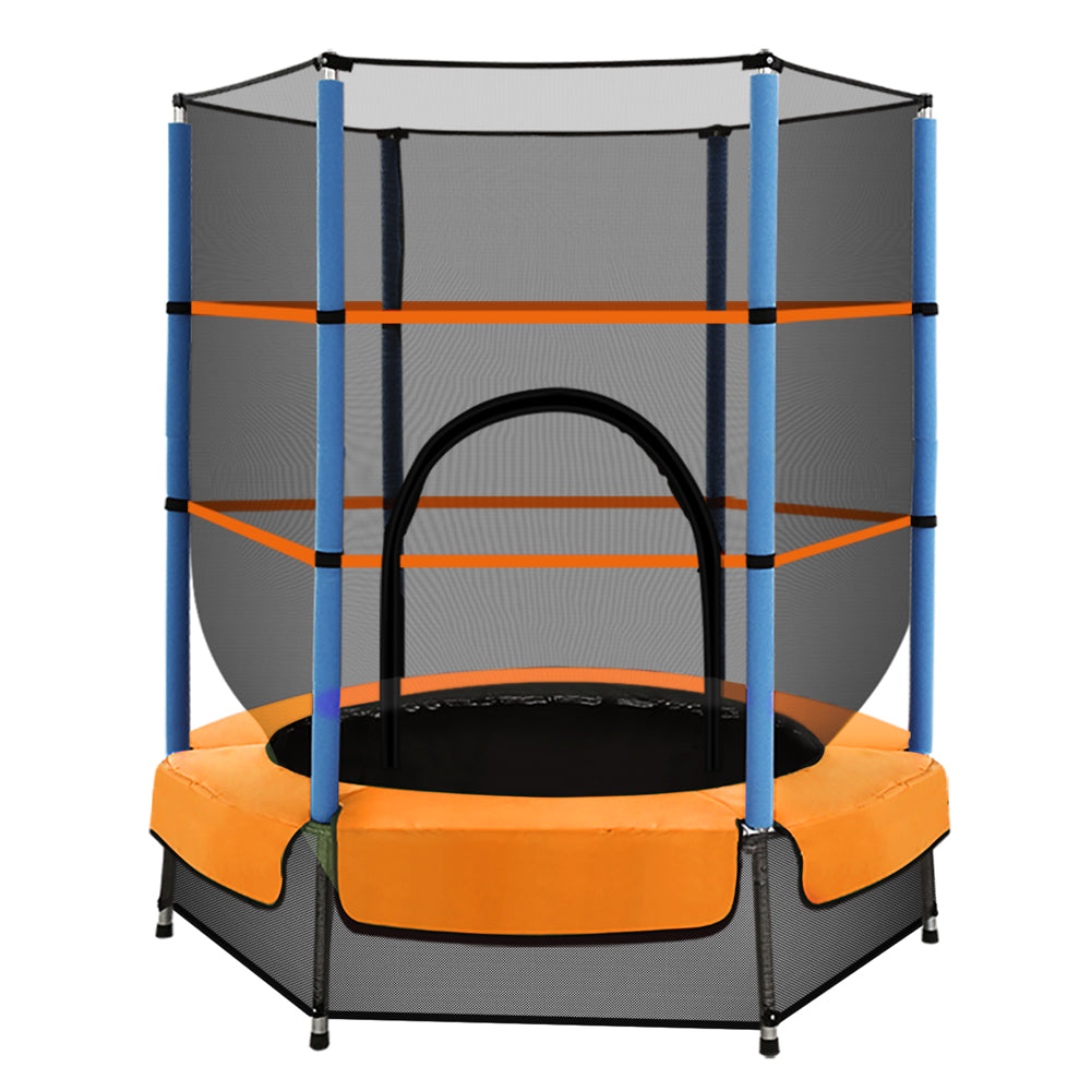 Everfit 4.5FT Trampoline Round Trampolines Kids Enclosure Outdoor Indoor Gift-0