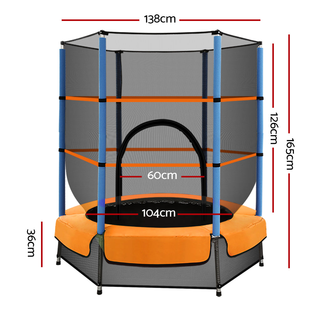 Everfit 4.5FT Trampoline Round Trampolines Kids Enclosure Outdoor Indoor Gift-1