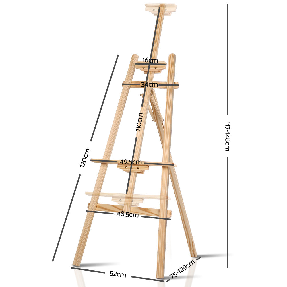 Artiss Modern Floor Easel - White Oak-1