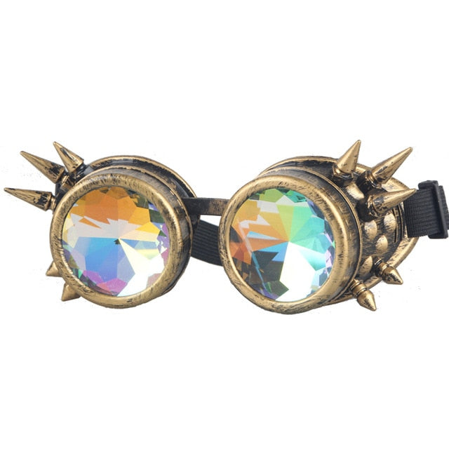 Hot New Men Women Welding Goggles Gothic Steampunk Cosplay Antique Spikes Vintage Glasses Eyewear-72