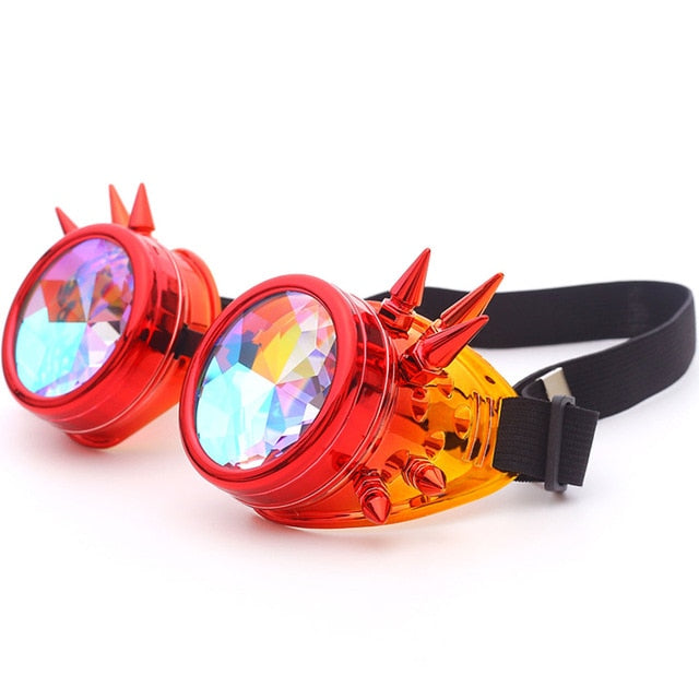 Hot New Men Women Welding Goggles Gothic Steampunk Cosplay Antique Spikes Vintage Glasses Eyewear-14