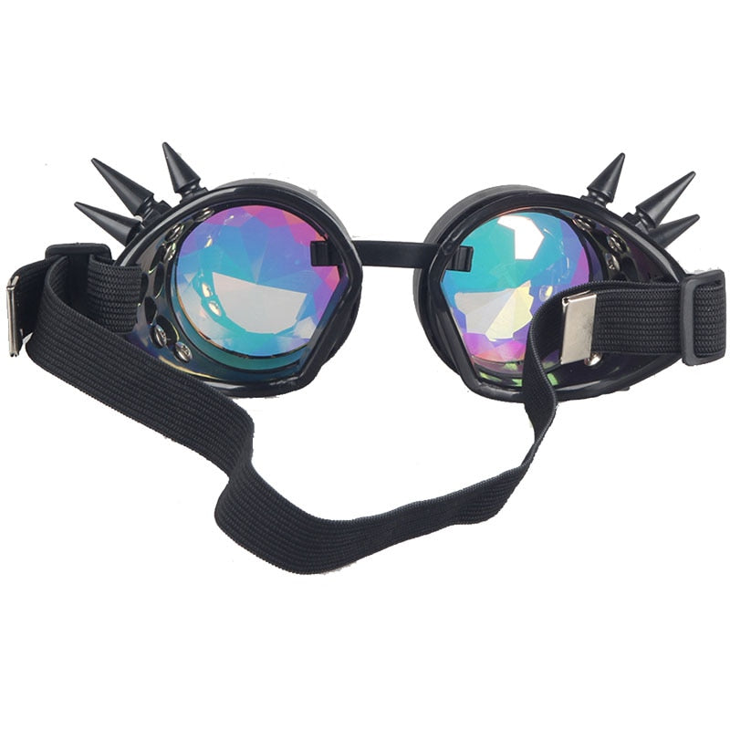 Hot New Men Women Welding Goggles Gothic Steampunk Cosplay Antique Spikes Vintage Glasses Eyewear-37