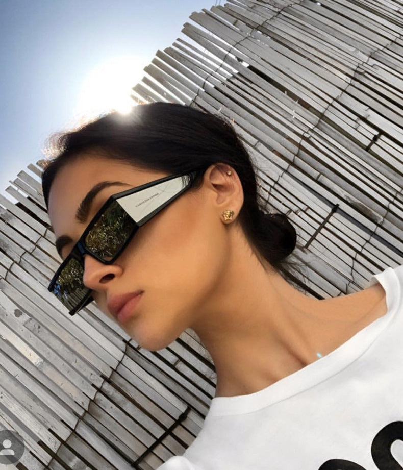 Narrow Rectangle Sunglasses Shades Women Brand Designer Men Vintage Rectangular Frame 90s trendy Sun Glasses-3