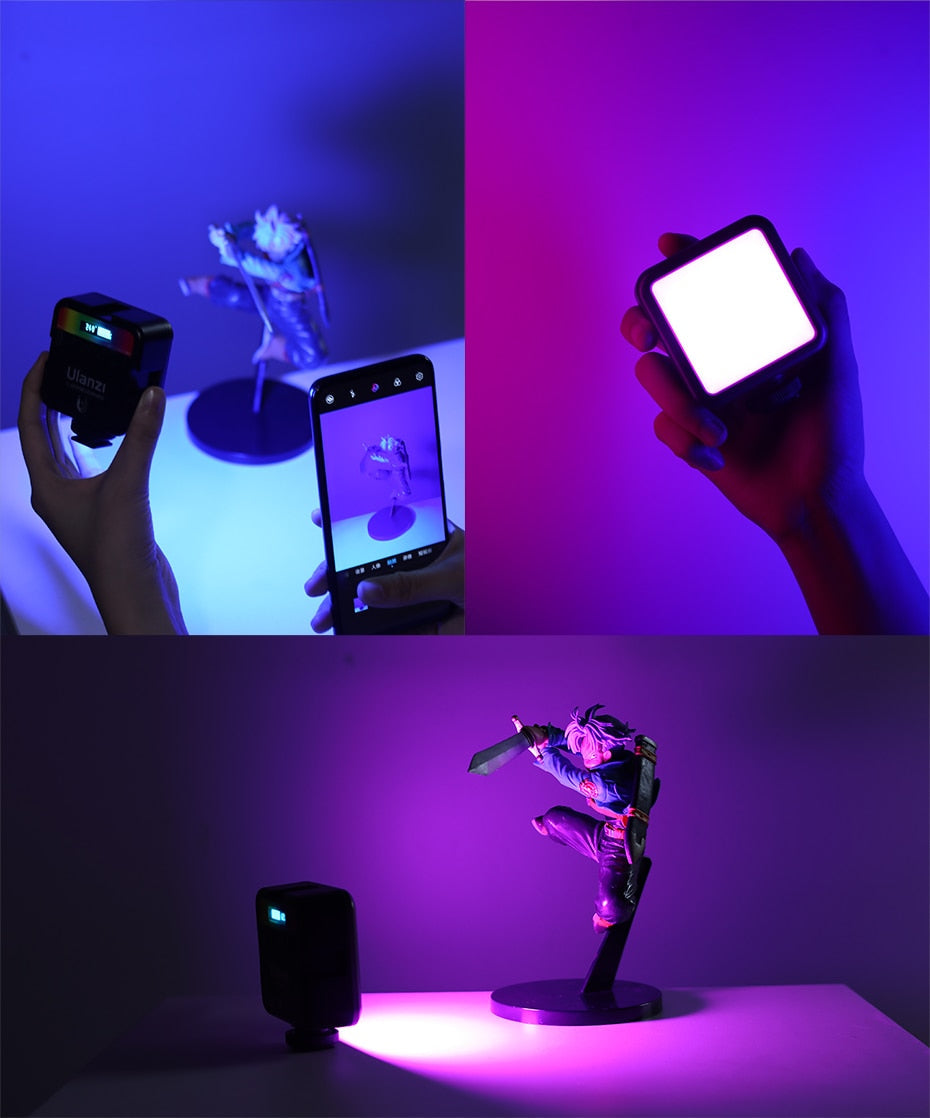 Mini RGB LED Video Light 2700K-9000K On Camera Fill Light Photography Lighting Pocket Live Tiktok Vlog Light lamp-22