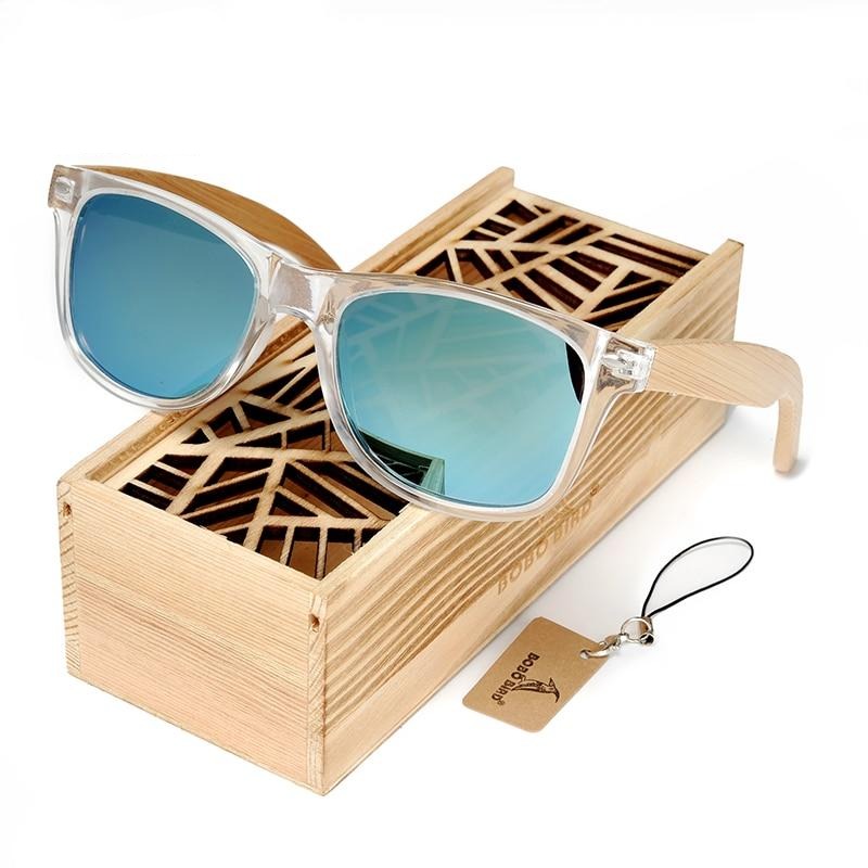 Unisex Bamboo Sunglasses New Fashion Women Wooden Polarized Sun Glasses Clear Color Men Eyewears Party Gifts Dropship-11