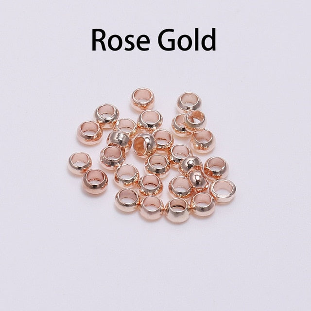 500pc - Copper Crimp End Spacer Beads for Jewelry Making