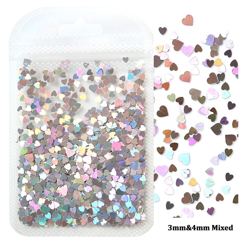 2G Holographic Sweet Love Nail Art Sequins