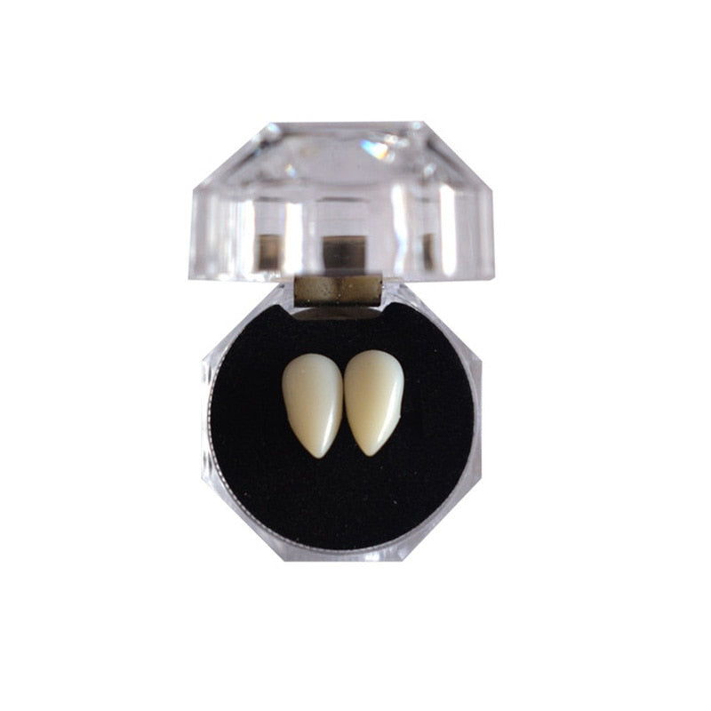 1 Pair Costume Vampire Fangs with Case