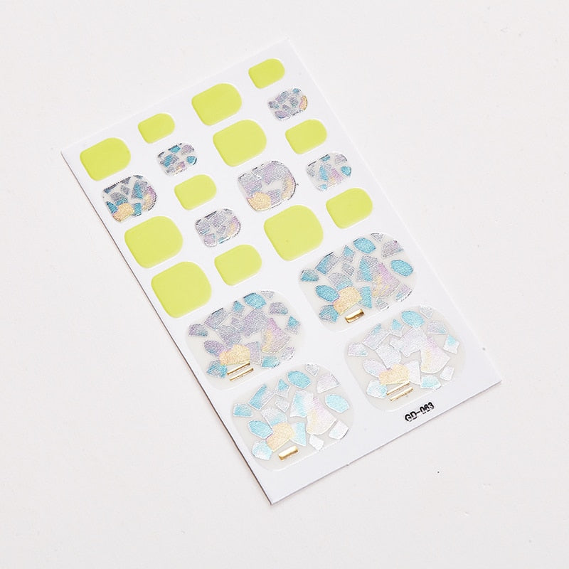 SANUXC Pedicure Nail Art Wrap Sheets