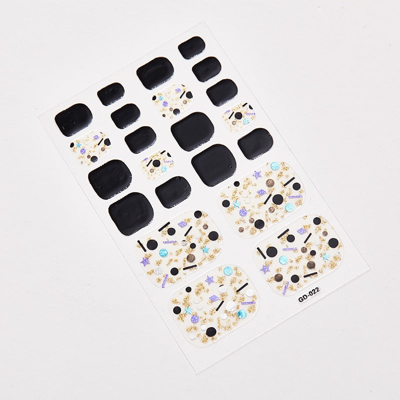 SANUXC Pedicure Nail Art Wrap Sheets