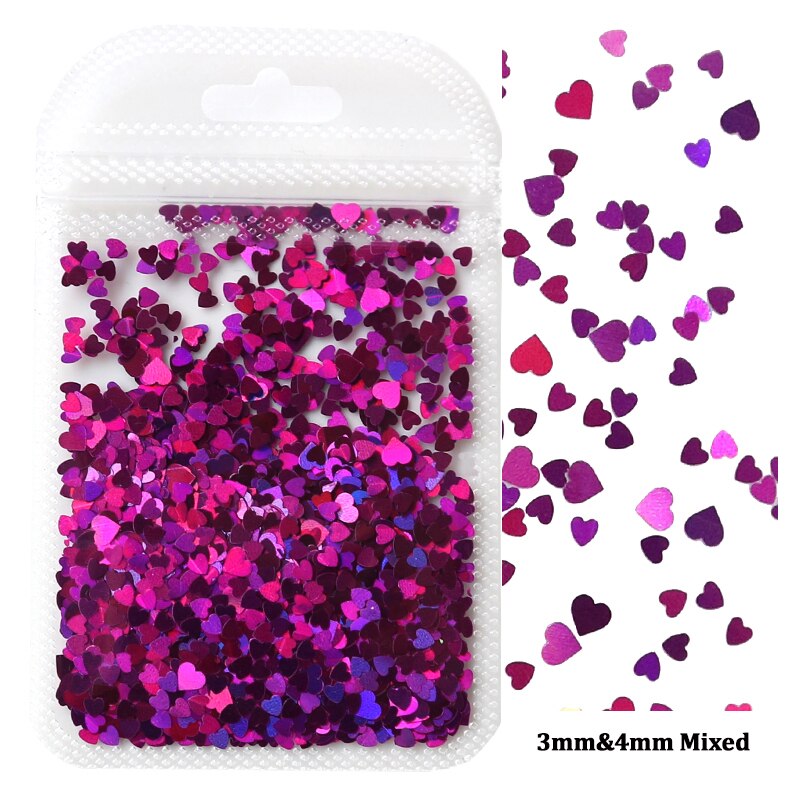 2G Holographic Sweet Love Nail Art Sequins