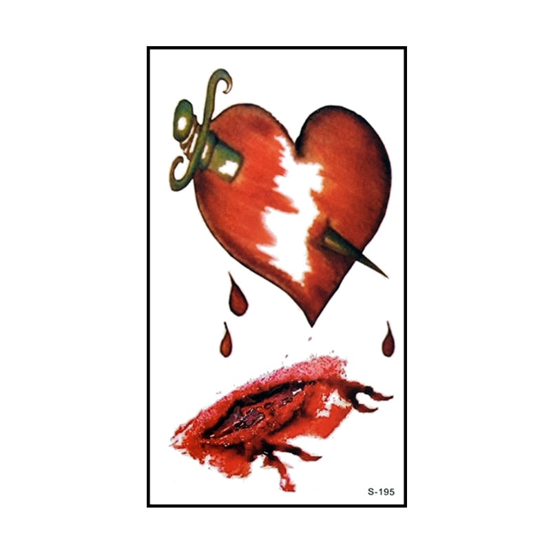 Bloody Horror Waterproof Temporary Tattoo Stickers (Assorted)