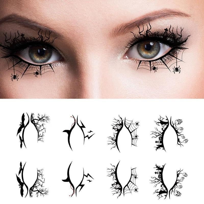 Waterproof Temporary Horror Eye-Makeup Stickers (4PC SET)