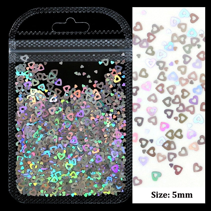 2G Holographic Sweet Love Nail Art Sequins