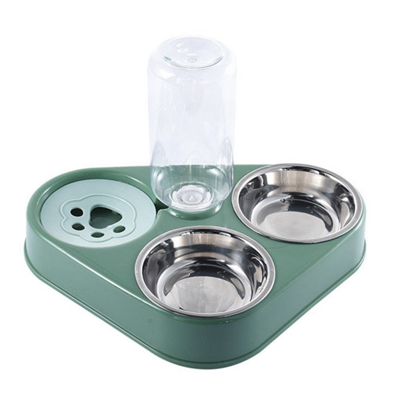 2-in-1 & 3-In-1 Pet Feeders with 500ML Automatic Water Dispenser