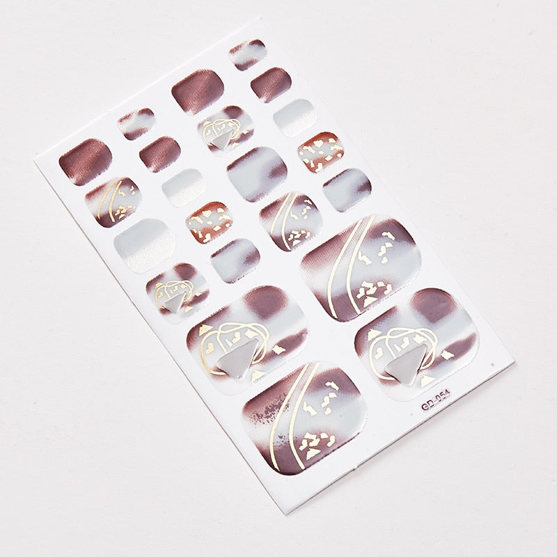 SANUXC Pedicure Nail Art Wrap Sheets