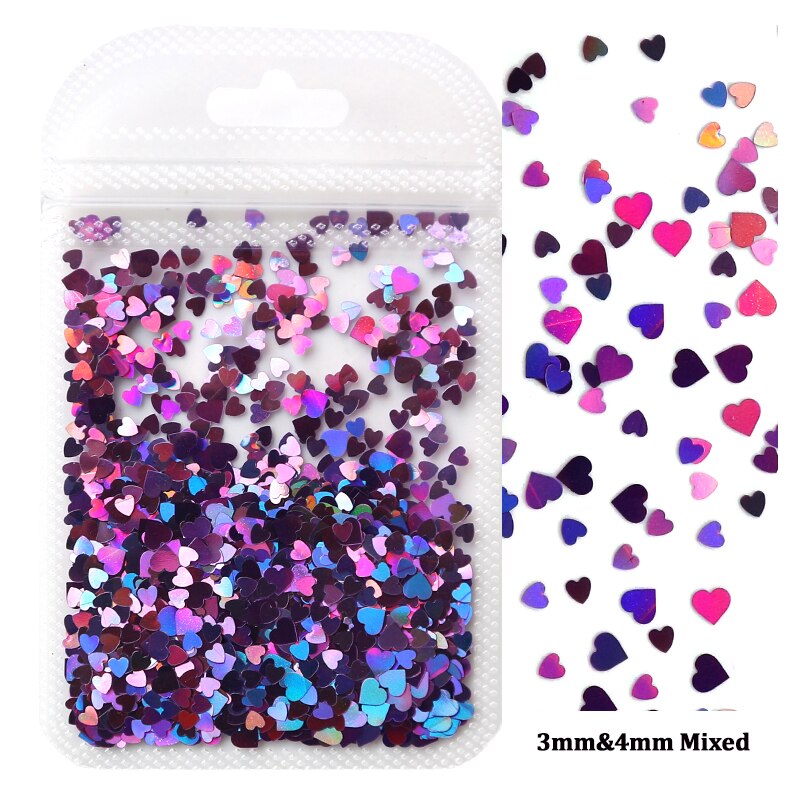 2G Holographic Sweet Love Nail Art Sequins