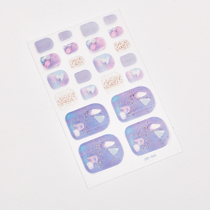 SANUXC Pedicure Nail Art Wrap Sheets