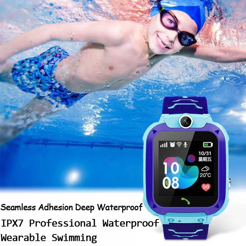 MEDIATECH SOS-IP67 Waterproof Smartwatch For Kids with Sim Card