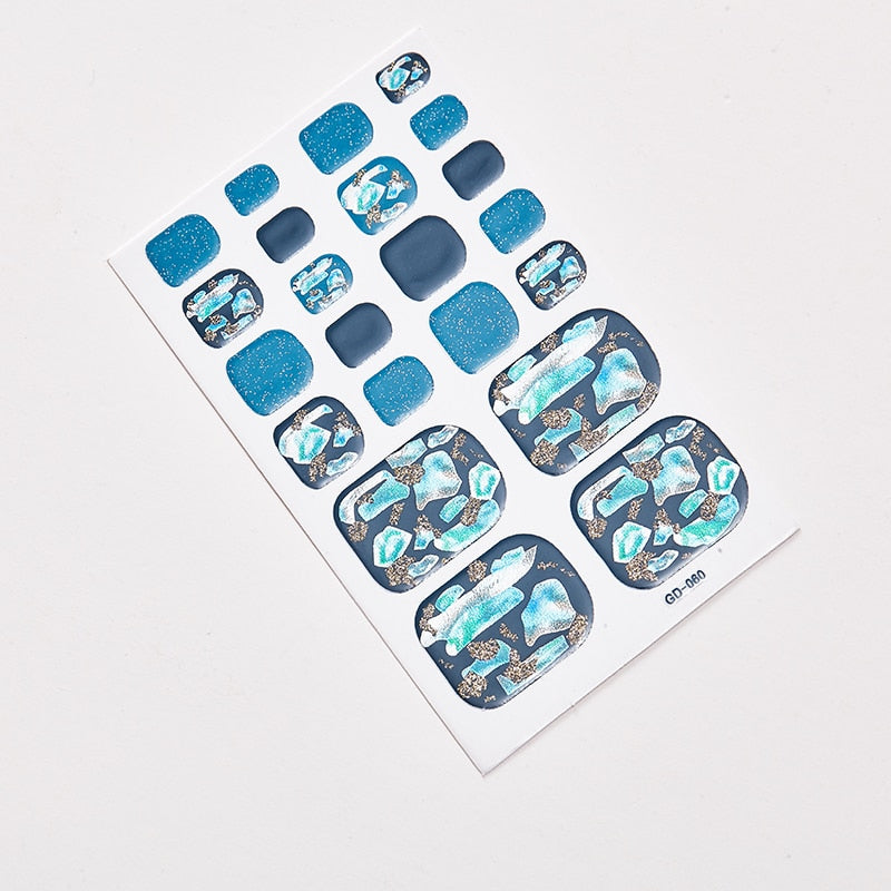 SANUXC Pedicure Nail Art Wrap Sheets