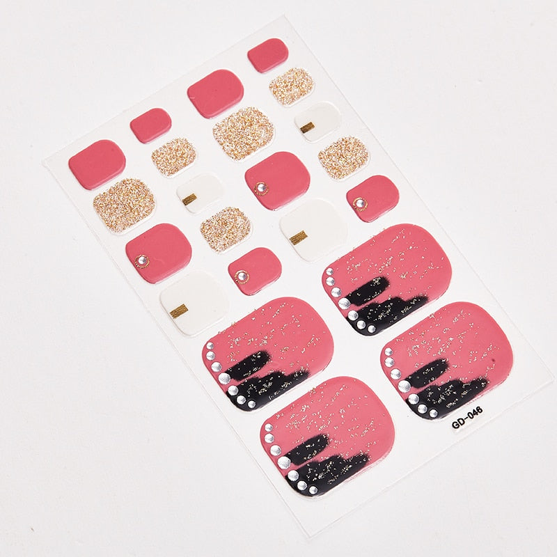 SANUXC Pedicure Nail Art Wrap Sheets