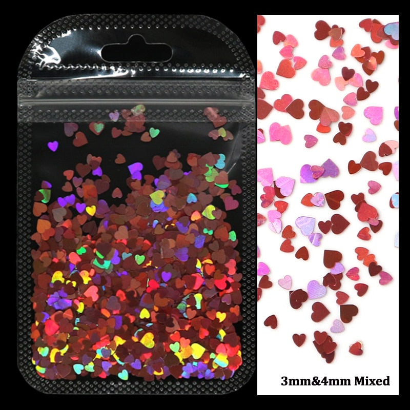 2G Holographic Sweet Love Nail Art Sequins