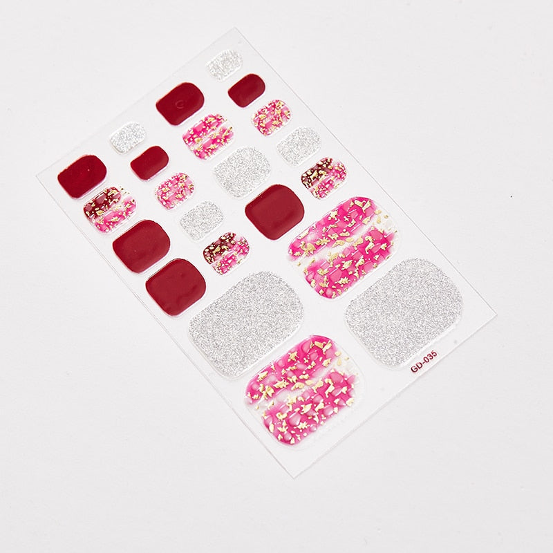 SANUXC Pedicure Nail Art Wrap Sheets