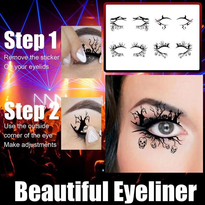 Waterproof Temporary Horror Eye-Makeup Stickers (4PC SET)