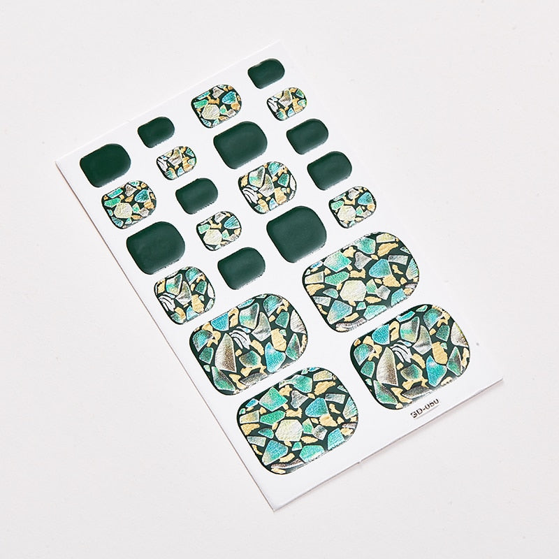 SANUXC Pedicure Nail Art Wrap Sheets