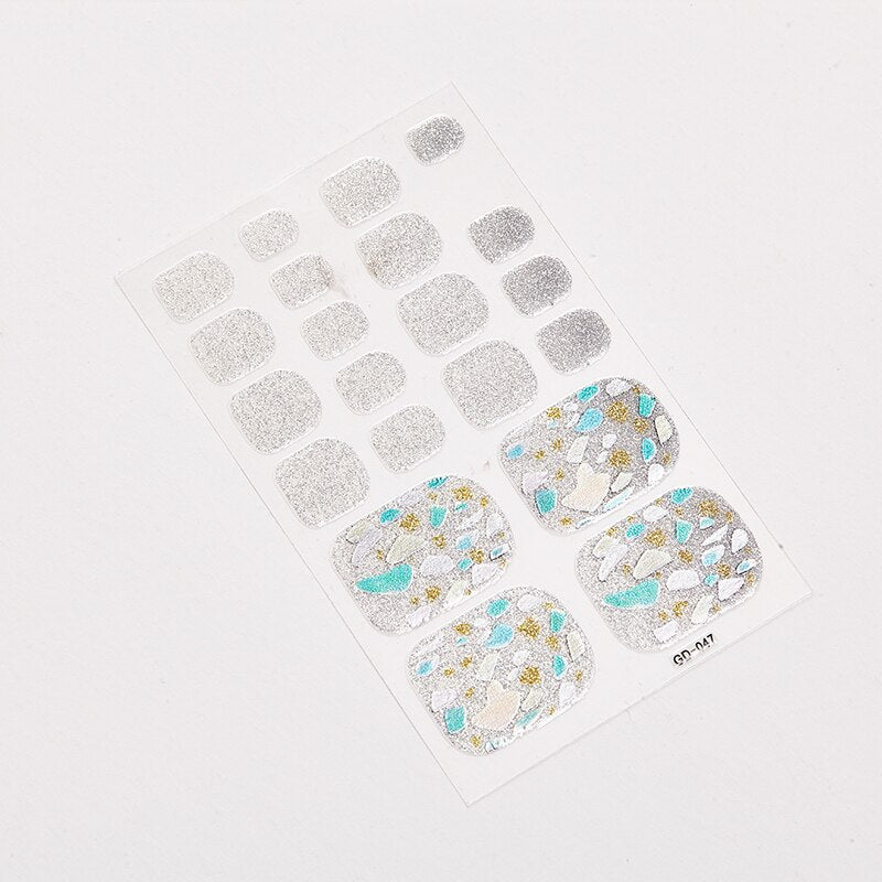 SANUXC Pedicure Nail Art Wrap Sheets