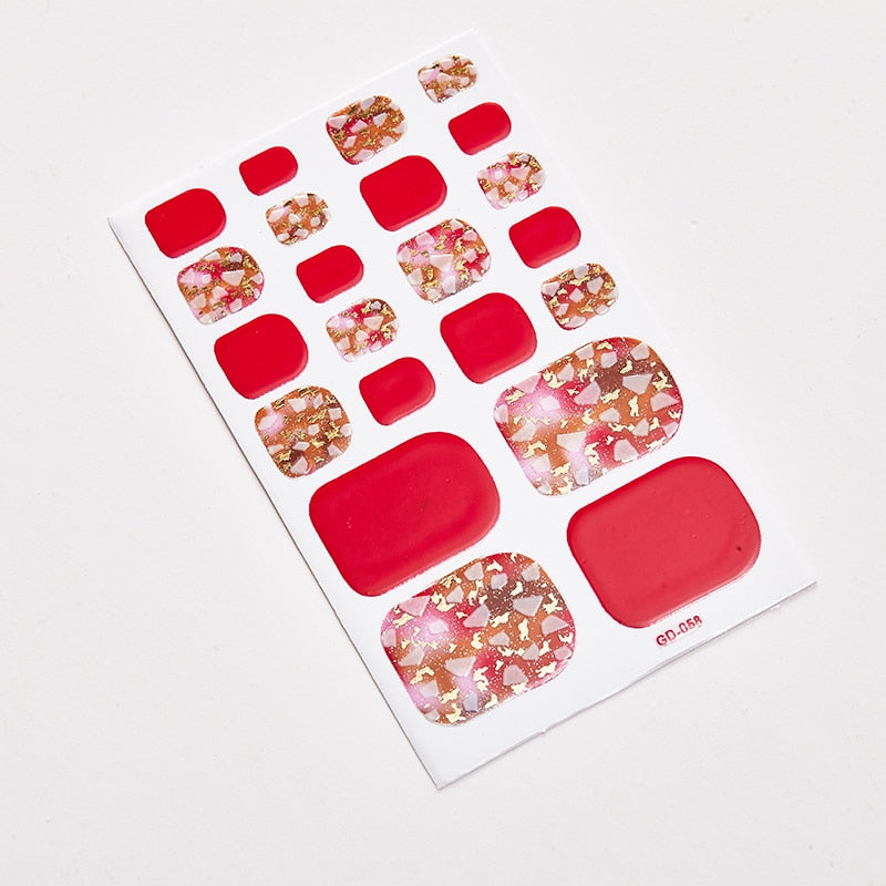 SANUXC Pedicure Nail Art Wrap Sheets