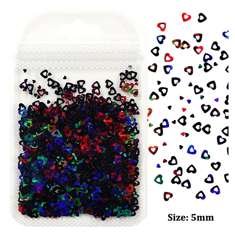 2G Holographic Sweet Love Nail Art Sequins