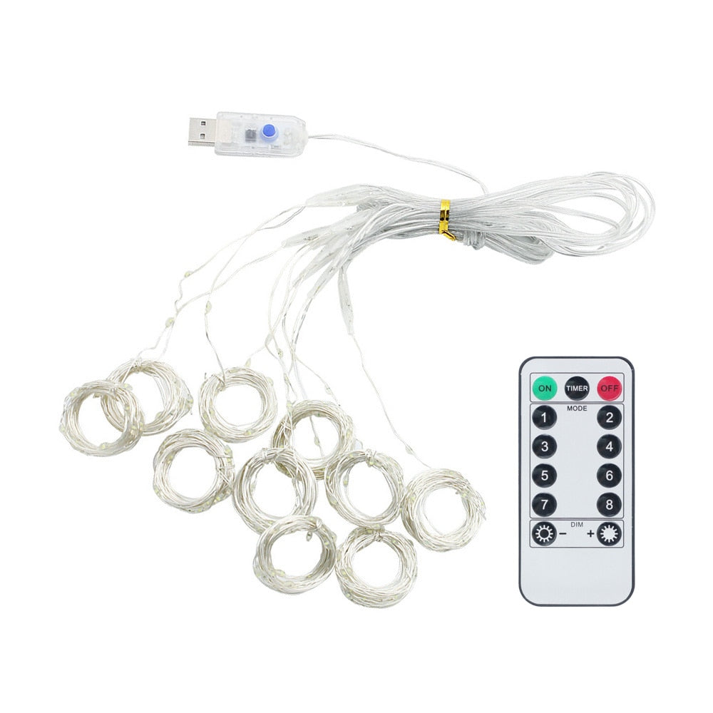 3M LED Curtain String Lights with Remote Control