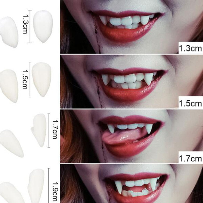 1 Pair Costume Vampire Fangs with Case