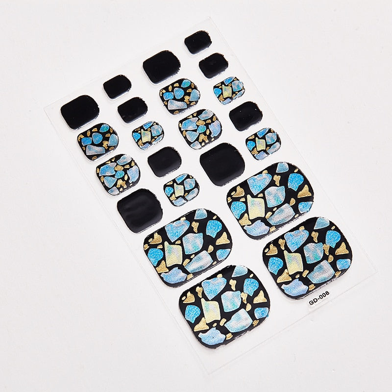 SANUXC Pedicure Nail Art Wrap Sheets