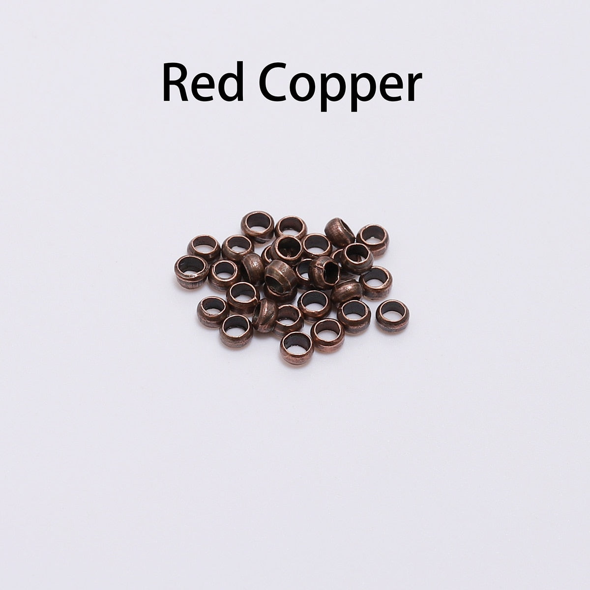 500pc - Copper Crimp End Spacer Beads for Jewelry Making