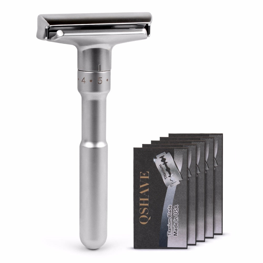 QSHAVE Adjustable  Double Edge Classic Safety Razor