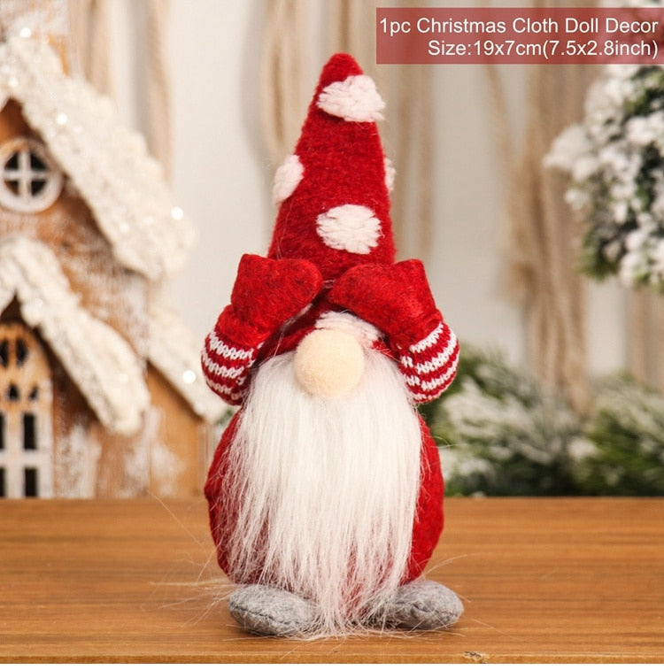 Cute & Snuggley Faceless Christmas Gnome Decor Dolls