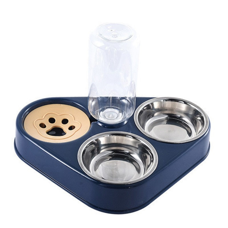 2-in-1 & 3-In-1 Pet Feeders with 500ML Automatic Water Dispenser