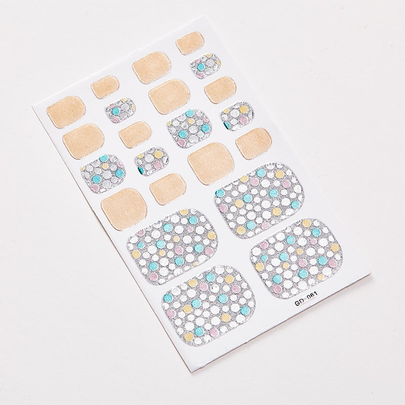 SANUXC Pedicure Nail Art Wrap Sheets