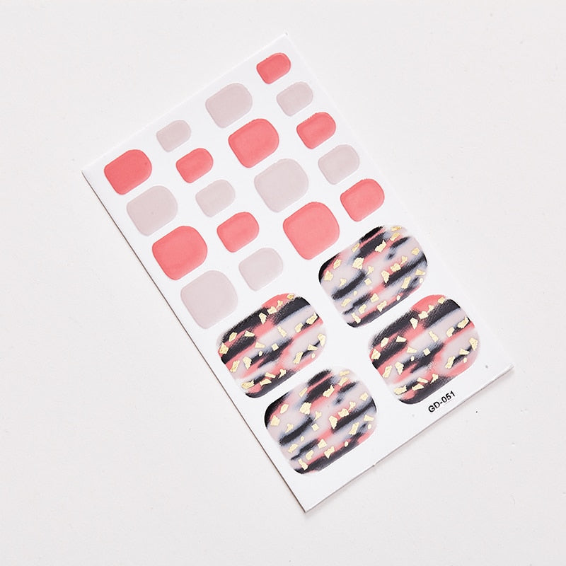 SANUXC Pedicure Nail Art Wrap Sheets