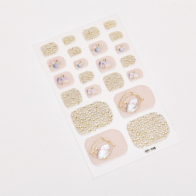 SANUXC Pedicure Nail Art Wrap Sheets