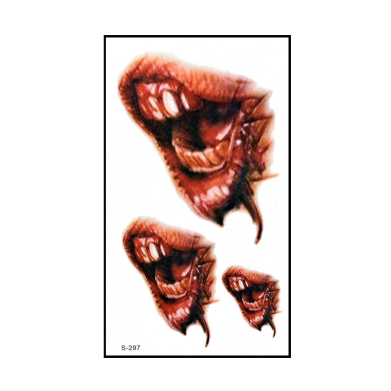 Bloody Horror Waterproof Temporary Tattoo Stickers (Assorted)